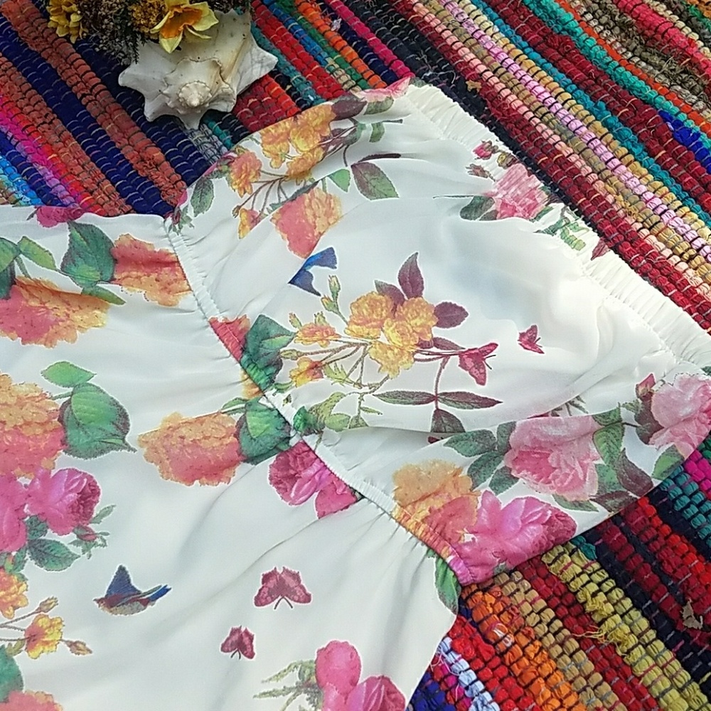 Bluebird and Butterfly Maxi Dress